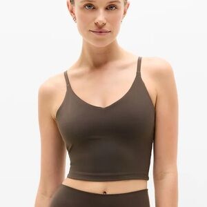 Athleta Seamless V-Neck Crop Cami — Brown